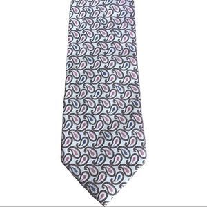 JS Blank & Co.Artistic  Silk Tie Pink bronze purple off white